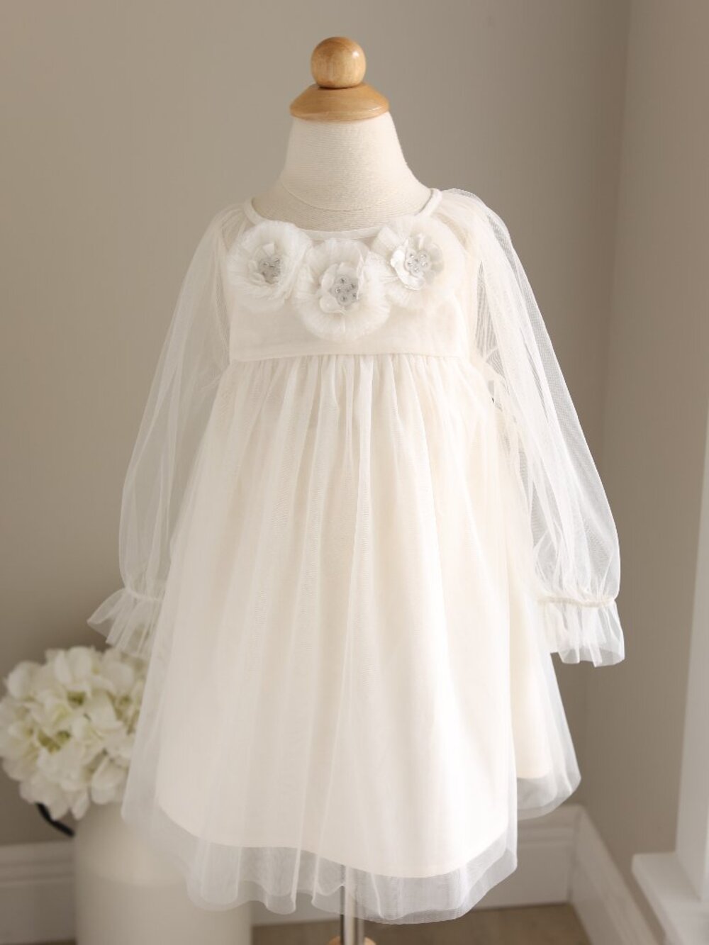 Tutu Du Monde Bebé Milk White Snowy Petal Dress 18-24M Special Occasion NWT